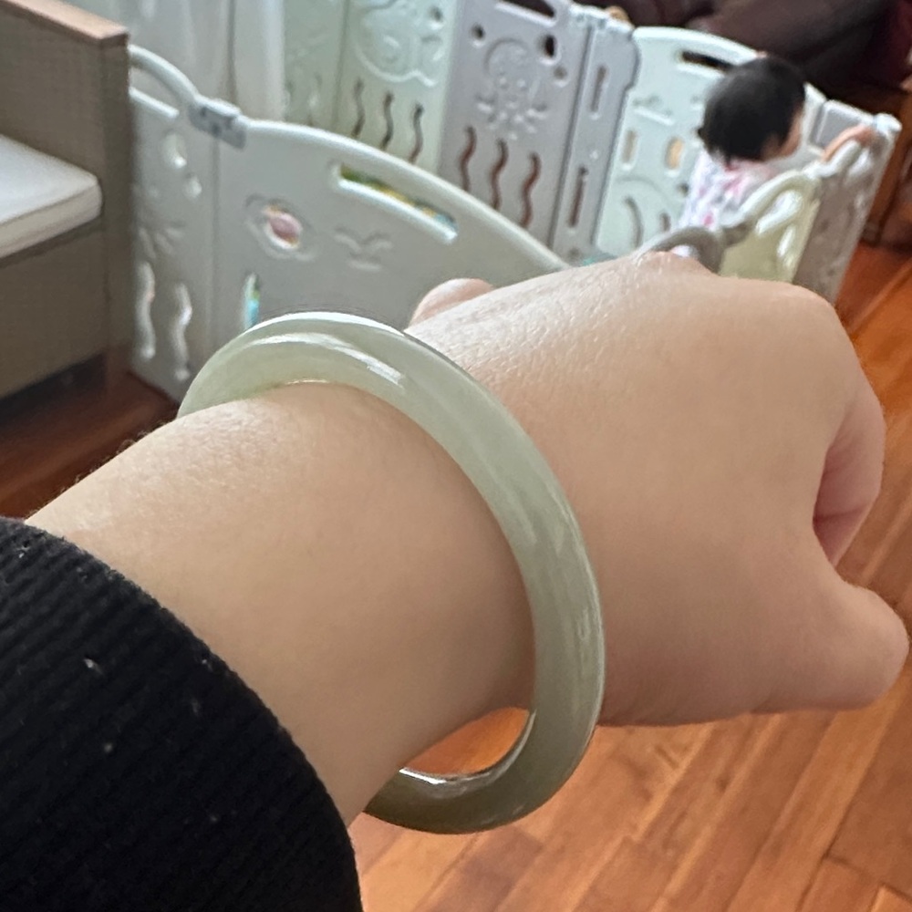 Authentic Natural A Bangle Bracelet - image 2